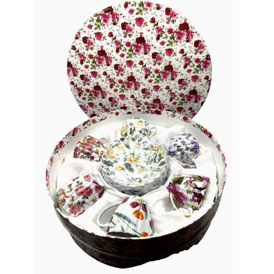 Demitasse cups and saucers set of 6 each in Gift Box