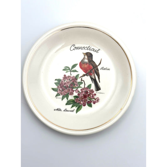 D.Rudeman State Bird /Flower Souvenir Small plates Set of 4